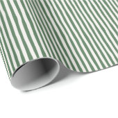 Green & Ivory Wonky Stripes Geschenkpapier (Rolleneckpunkt)