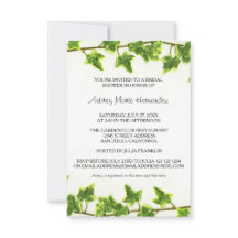 Green Ivy - 3x5 Bridal Dusche Einladung