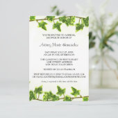 Green Ivy - 3x5 Bridal Dusche Einladung (Stehend Vorderseite)