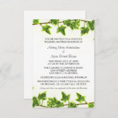 Green Ivy - 3x5 Coupons Polterabend Einladung (Vorne/Hinten)