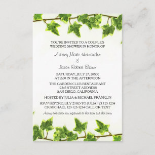 Green Ivy - 3x5 Coupons Polterabend Einladung