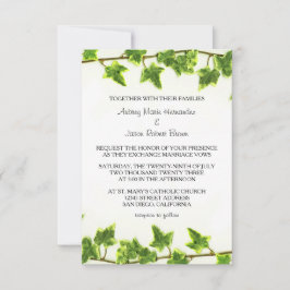 Green Ivy - 3x5 Einladung zur Hochzeit
