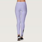 Green Ivy auf Lilac Lila Personalisierte Leggings (Rückseite)