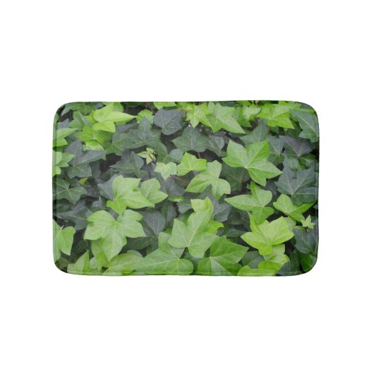 Green Ivy Botanical Print Badematte (Vorderseite)