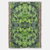 Green Ivy Botanical Print Decke (Vorderseite Vertikal)