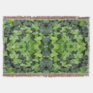 Green Ivy Botanical Print Decke