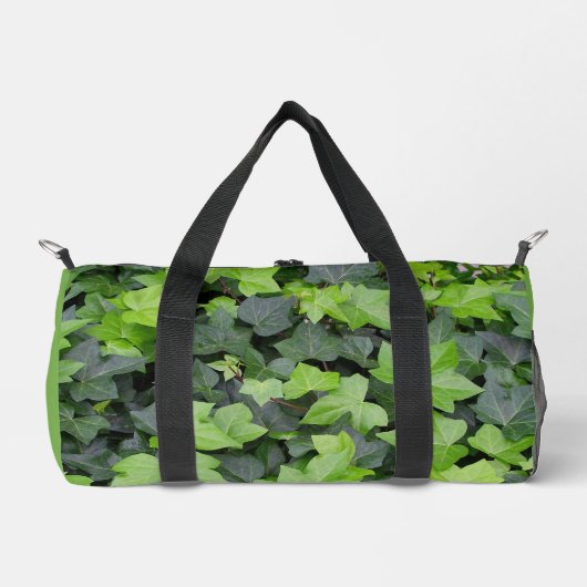 Green Ivy Botanical Print Duffle Bag (Vorderseite)