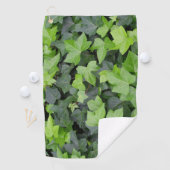 Green Ivy Botanical Print Golfhandtuch (Insitu)