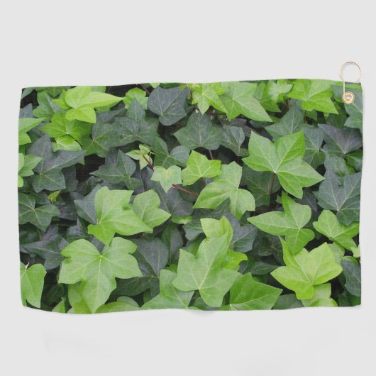 Green Ivy Botanical Print Golfhandtuch (Horizontal)
