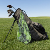 Green Ivy Botanical Print Golfhandtuch (Gras)