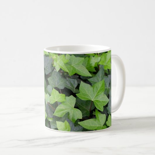 Green Ivy Botanical Print Kaffeetasse (VorderseiteRechts)