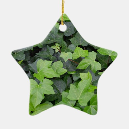 Green Ivy Botanical Print Keramikornament (Vorne)