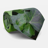 Green Ivy Botanical Print Krawatte (Gerollt)
