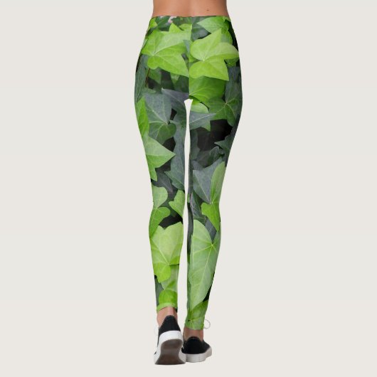 Green Ivy Botanical Print Leggings (Rückseite)