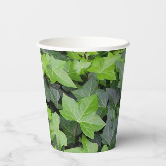 Green Ivy Botanical Print Pappbecher (Rückseite)