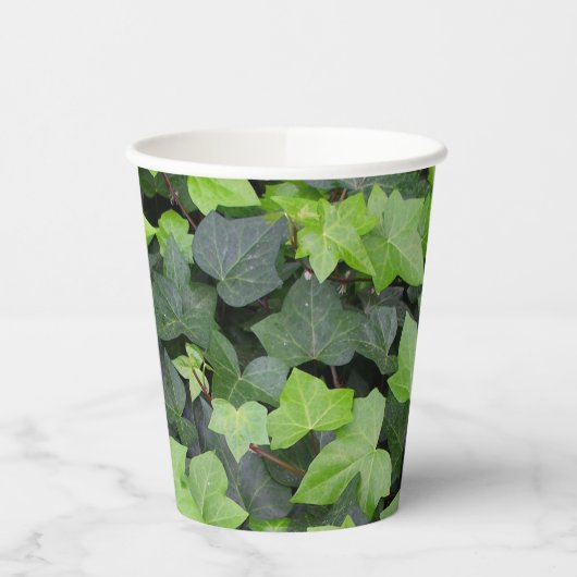 Green Ivy Botanical Print Pappbecher (Links)