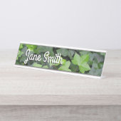 Green Ivy Botanical Print Schreibtischnamensplakette (Vorderseite )