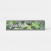 Green Ivy Botanical Print Schreibtischnamensplakette (Vorderseite )