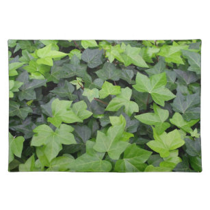 Green Ivy Botanical Print Stofftischset