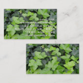 Green Ivy Botanical Print Visitenkarte (Vorne/Hinten)
