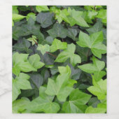 Green Ivy Botanical Print Weinetikett (Einzelnes Label)