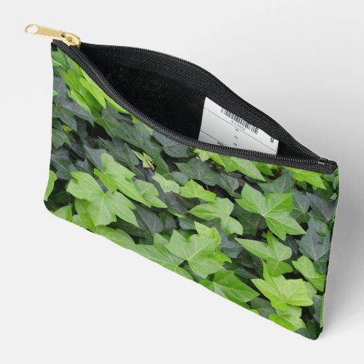 Green Ivy Botanical Print Zubehörtasche (Offen)