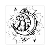 Green Ivy Cat Moon Kind Kunst, Dichtung und Musik Gummistempel (Prägung)
