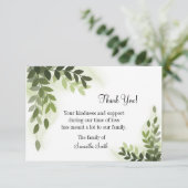 Green Ivy Danke für die Bestattungskarte, Bereavem (Stehend Vorderseite)