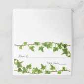 Green Ivy - Escort Card Platzkarte (Außenseite Aufgefaltet)