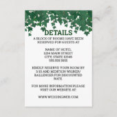 Green Ivy Garden Wedding Begleitkarte (Vorderseite)
