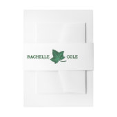 Green Ivy Garden Wedding Einladungsbanderole (Vorderseite Beispiel)