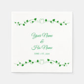 Green Ivy Heart Vine Thunder_Cove Serviette (Vorderseite)