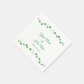 Green Ivy Heart Vine Thunder_Cove Serviette (Ecke)