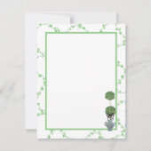 Green Ivy Lattice Topiary Ginger Jar Jars Mitteilungskarte (Vorderseite)