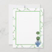 Green Ivy Lattice Topiary Ginger Jar Jars Mitteilungskarte (Vorderseite)