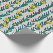 Green Ivy mit gelben Blumen Geschenkpapier (Ecke)