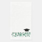 Green Ivy Patterned Graduation Cap Serviette (Vorderseite)