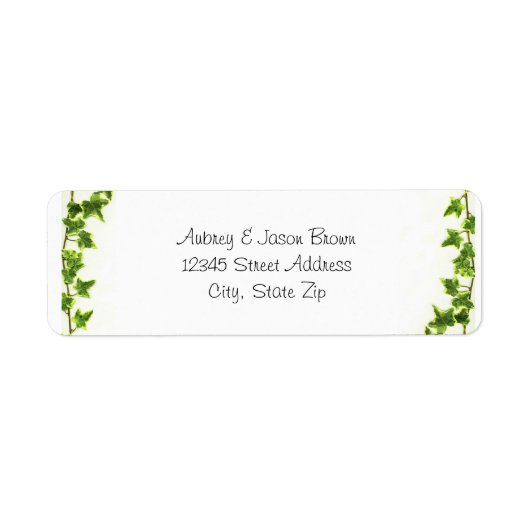 Green Ivy - Rücksendeadressen-Aufkleber (Vorne)