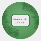Green Ivy Runder Aufkleber (Vorderseite)
