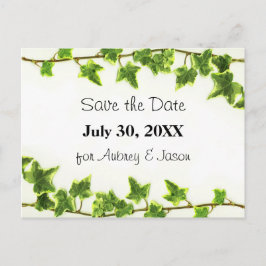 Green Ivy - Save the Date Postkarte