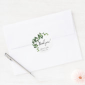 Green Ivy Vines Vielen Dank für Ihre Hochzeit oder Runder Aufkleber (Umschlag)