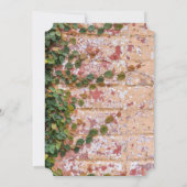 Green Ivy Wedding Ticket Einladung für gestrichene (Rückseite)