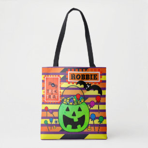 Green Jack o' Lantern Personalisiert Trick or Tree Tasche