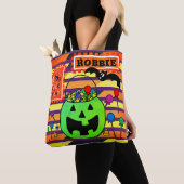 Green Jack o' Lantern Personalisiert Trick or Tree Tasche (Von Nahem)