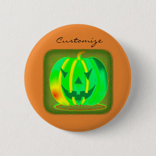 Green Jack o'lantern Halloween Thunder_Cove Button