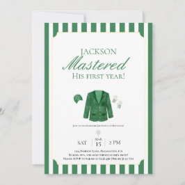 Green Jacket Golf Erstgeburtstag Einladung