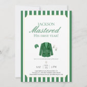 Green Jacket Golf First Birthday Invitation Einladung (Vorderseite)