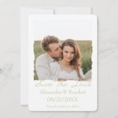 Green-Jagd-Rahmen-Foto Save the Date Ankündigung (Vorderseite)