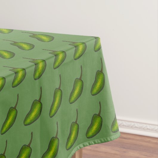 Green Jalapeno Heiß scharfe Pfefferkuchen Tischdecke (Beispiel)