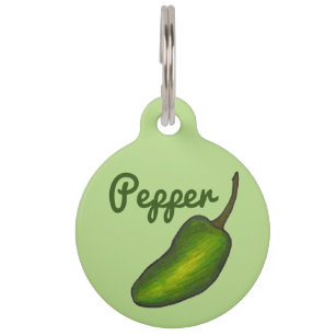 Green Jalapeño Hot Pepper Personalisiert mein Name Tiermarke